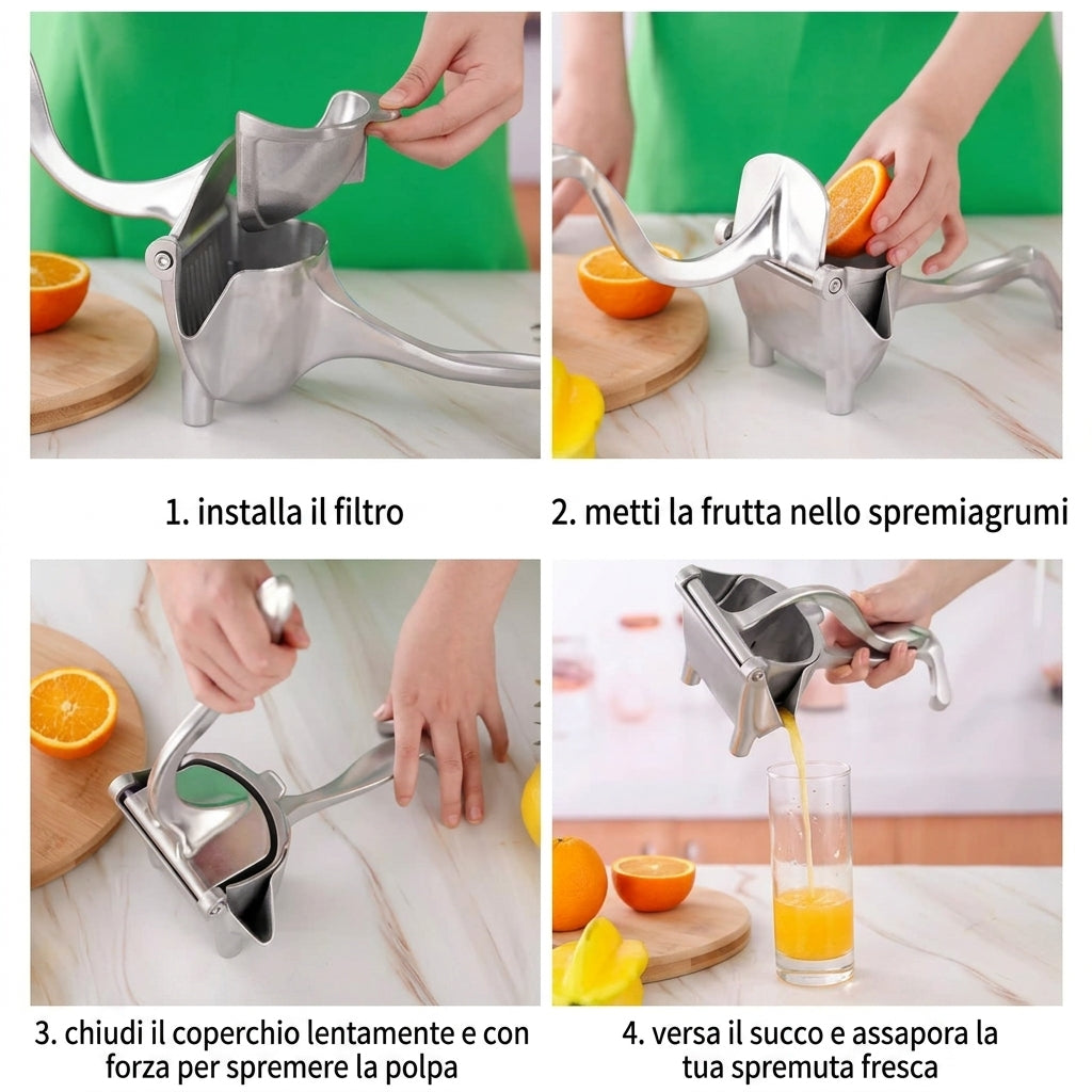 Spremiagrumi Manuale Metallo Leva Cucina Professionale | Fonteverde