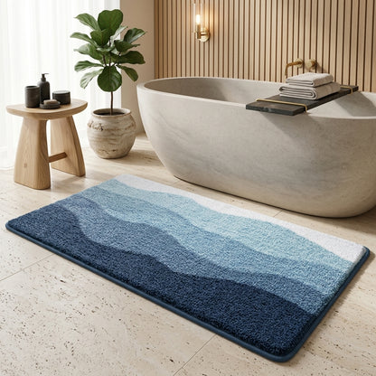 Tappeto Bagno Onde Assorbente Antiscivolo Morbido Lavabile | Luceria