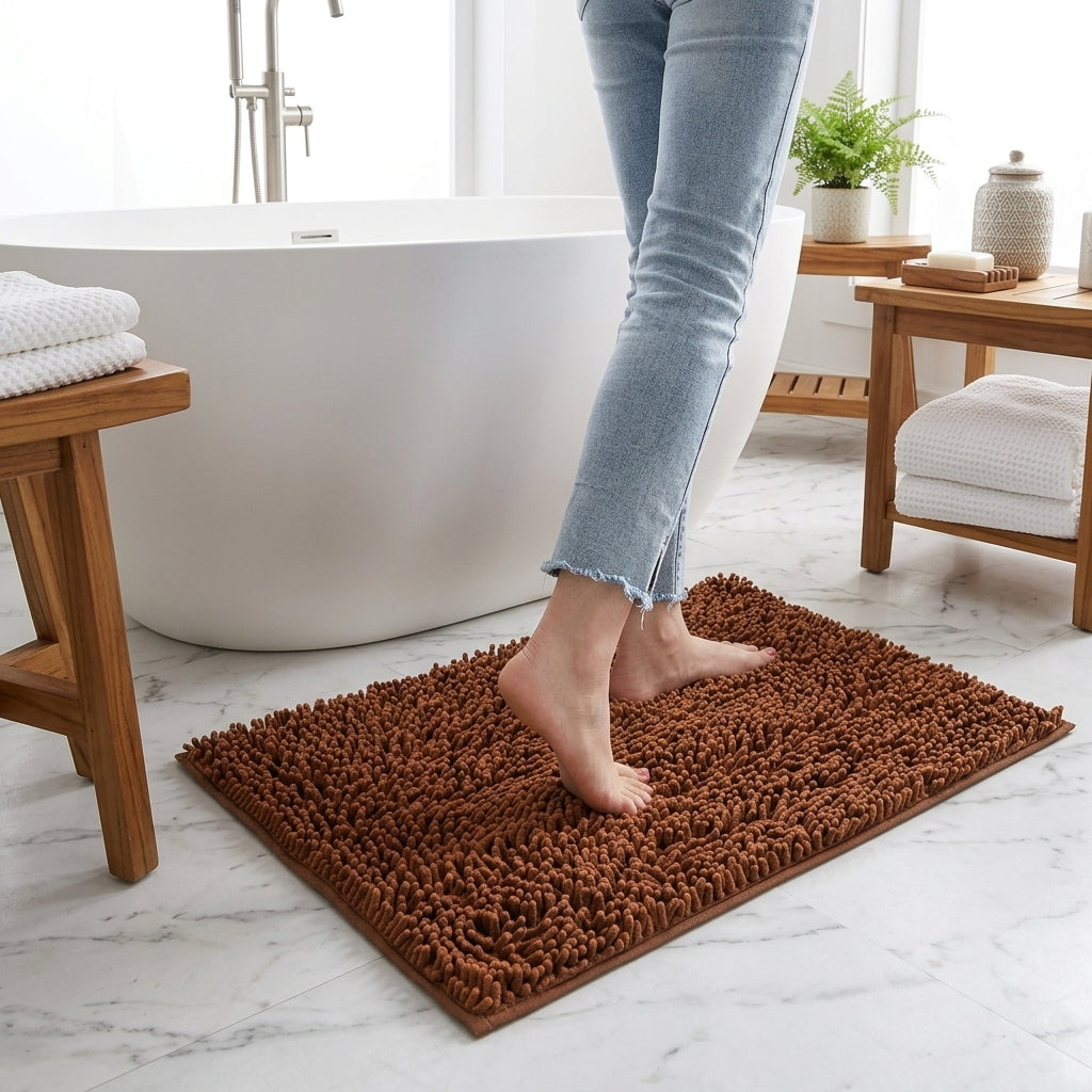 Tappeto Bagno Chenille Morbido Assorbente Antiscivolo Lavabile | Bellamonte