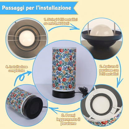 Lampada da Tavolo Floreale Botanica con Paralume Decorativo | Bellafiaba