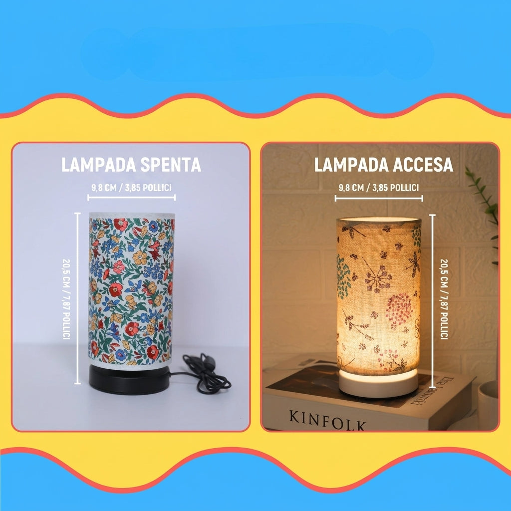 Lampada da Tavolo Floreale Botanica con Paralume Decorativo | Bellafiaba