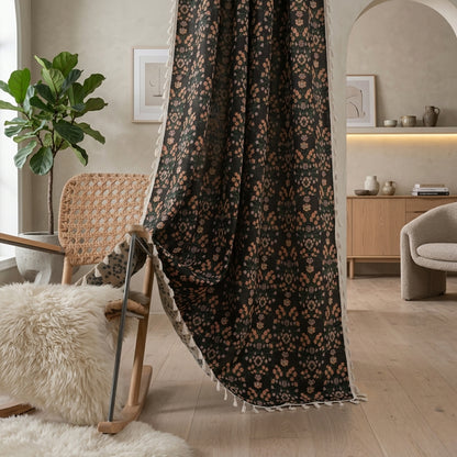 Floreale Intrecciato con Nappe Semi Oscurante Tenda Finestra | Pietrafina