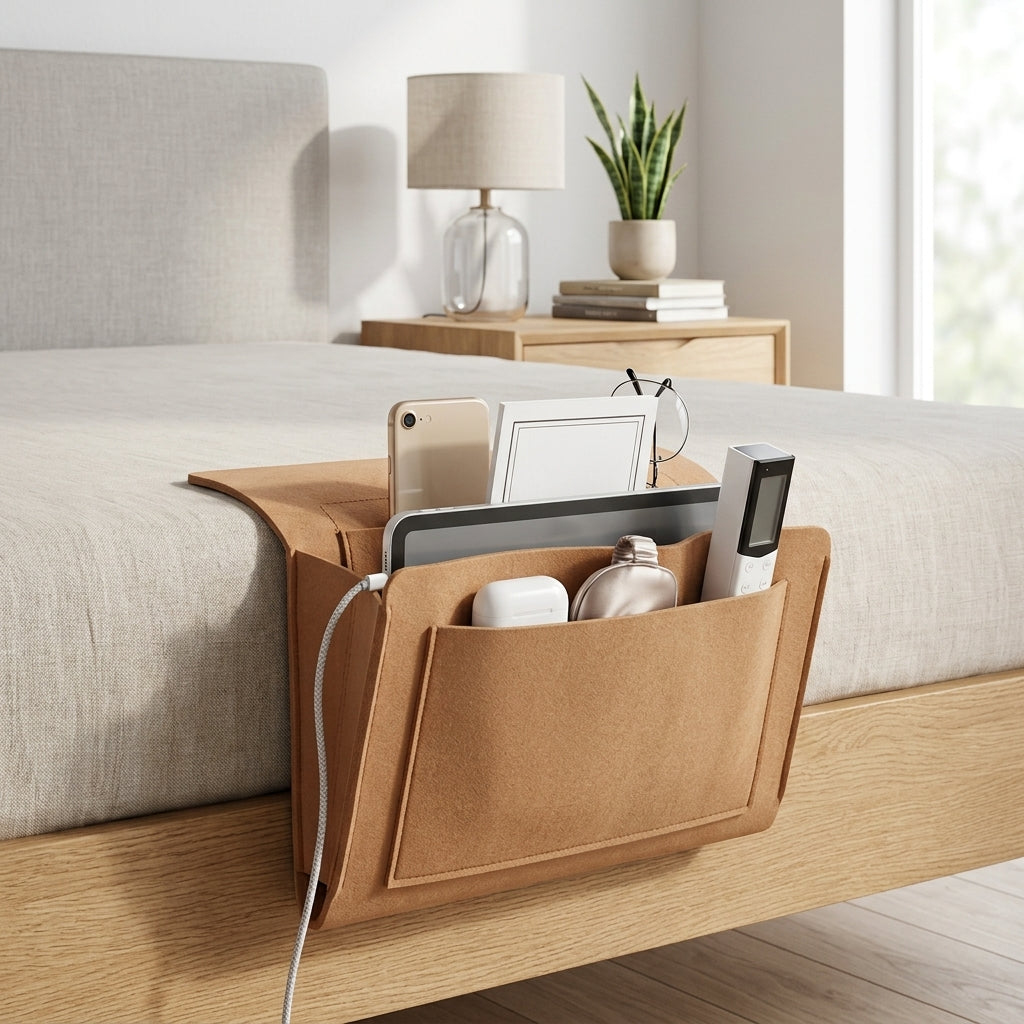 Organizer Letto Multitasche Portaoggetti con Tasche e Portacavi | Montefresco