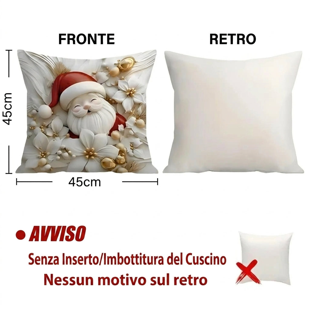 Natale Velluto Decorativo Copricuscini Set 4 Pezzi Festivi | Vallalieta