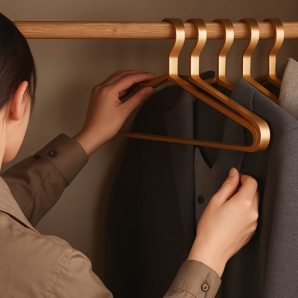 Set 4 Grucce Slim Antiscivolo in Metallo per Armadio | Belladolce