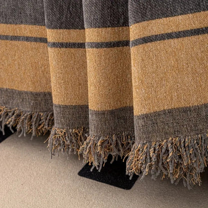Safari Tigre Copridivano Reversibile Chenille Frange Decorativo | Vallacalma