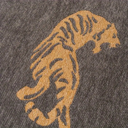 Safari Tigre Copridivano Reversibile Chenille Frange Decorativo | Vallacalma