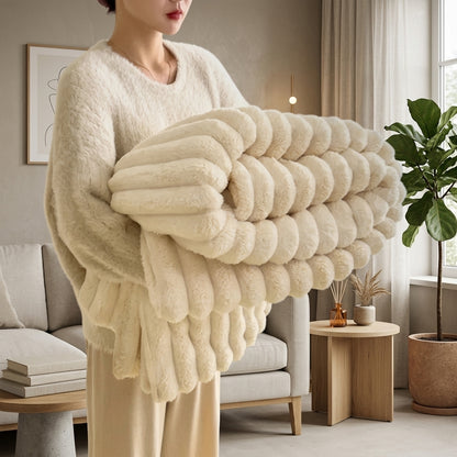 Morbida Coperta A Righe Soffice Decorativa Casa | Bellasole