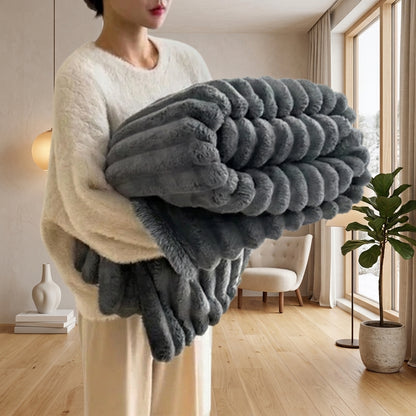 Morbida Coperta A Righe Soffice Decorativa Casa | Bellasole