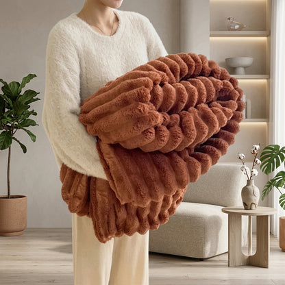 Morbida Coperta A Righe Soffice Decorativa Casa | Bellasole