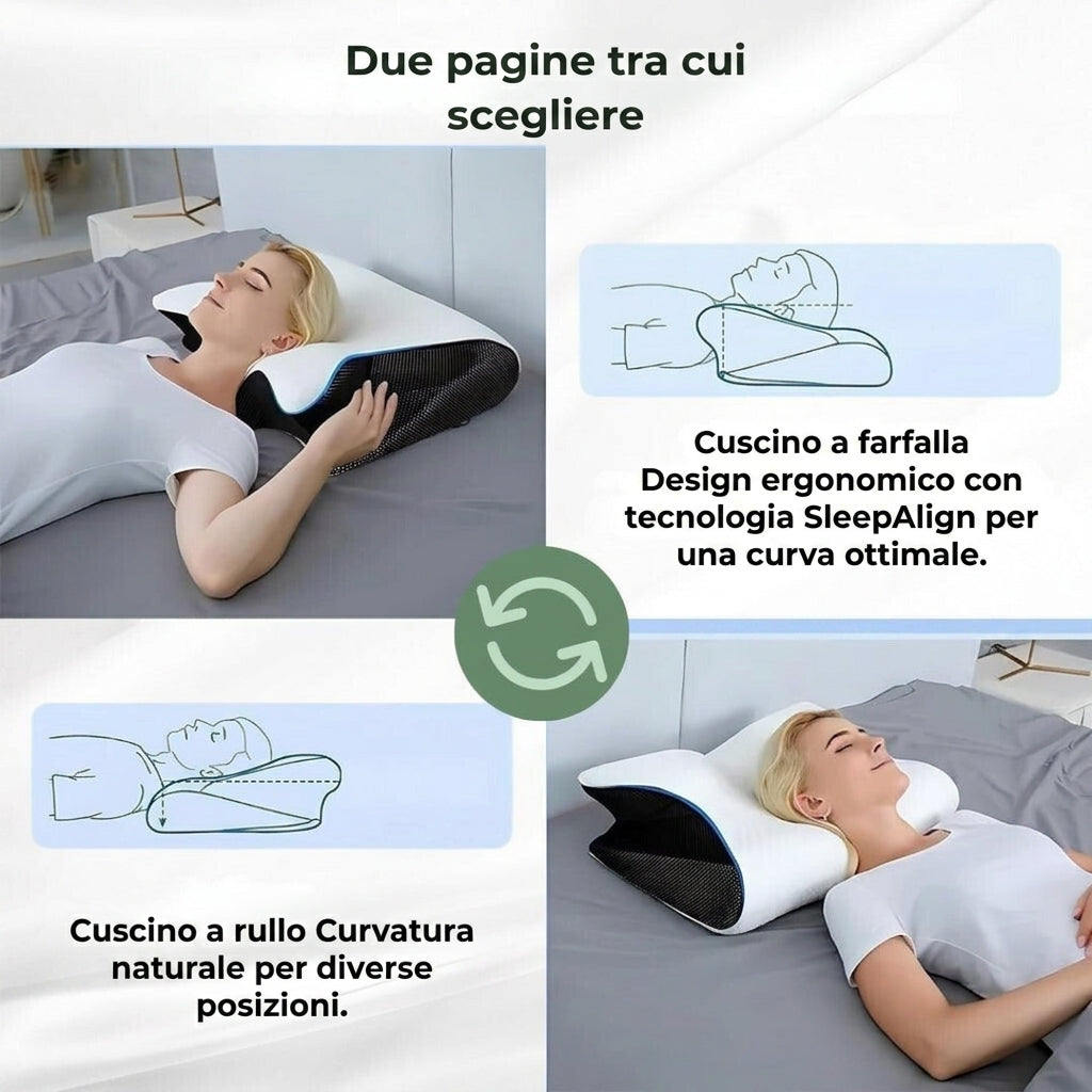 Cuscino Ergonomico Sagomato in Memory Foam per Dormire | Astorina