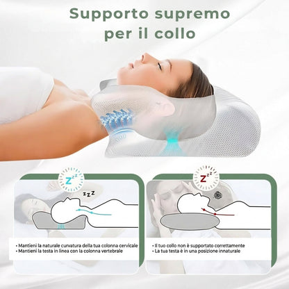 Cuscino Ergonomico Sagomato in Memory Foam per Dormire | Astorina