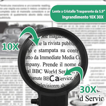 Lente Ingrandente LED Regolabile per Lettura Hobby e Lavoro | Avellora