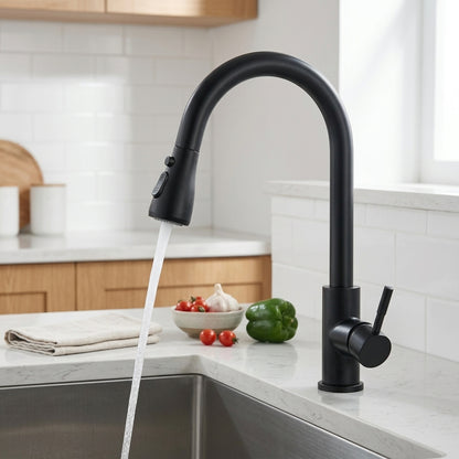 Rubinetto Cucina Telescopico Monocomando con Doccetta Estraibile | Aurabella