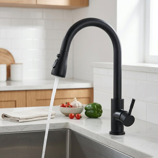 Rubinetto Cucina Telescopico Monocomando con Doccetta Estraibile | Aurabella