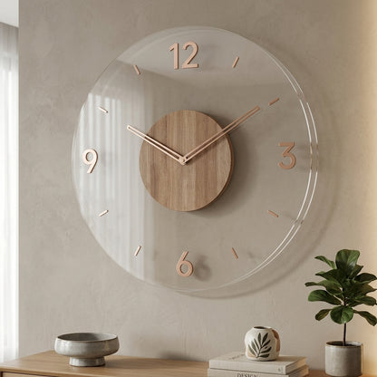Orologio Scandinavo Minimalista Da Parete Con Struttura In Legno E Quarzo Silenzioso | Celestina