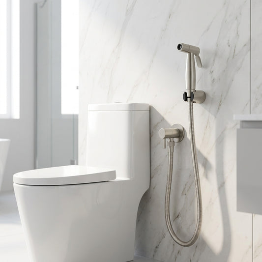 Doccetta Bidet In Acciaio Inossidabile Con Spruzzo Regolabile E Supporto A Parete | Cerabella
