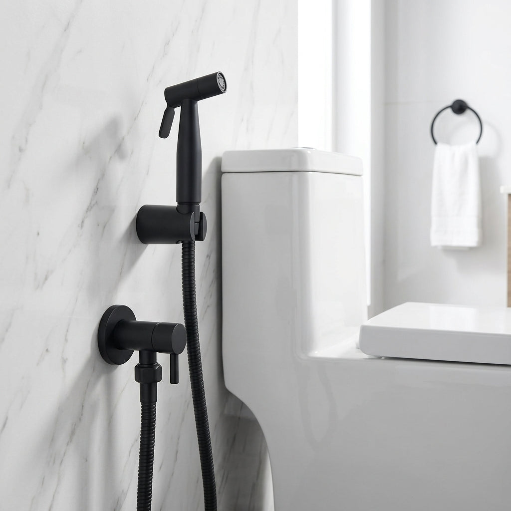 Doccetta Bidet In Acciaio Inossidabile Con Spruzzo Regolabile E Supporto A Parete | Cerabella