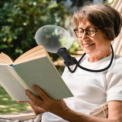 Lente D'Ingrandimento 5X A Mani Libere Con Collo Regolabile Per Lettura Cucito | Chiaraluce