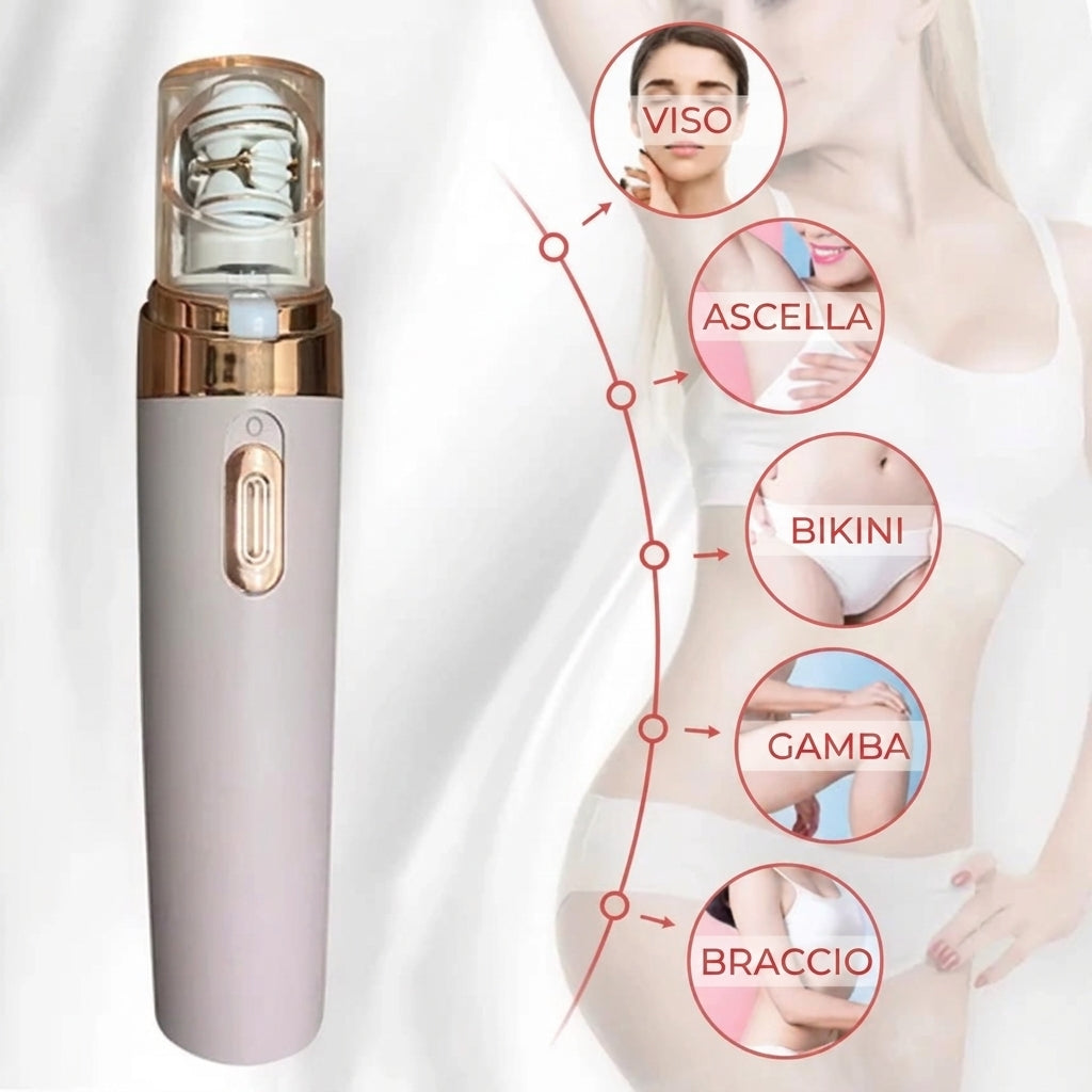Epilatore 2-in-1 Ricaricabile USB per Rimozione Peli Viso Donna | Dalmora