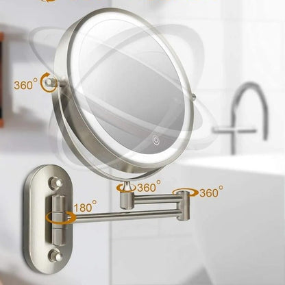 Specchio Ingranditore LED Ricaricabile per Trucco e Bagno | Tatrelux
