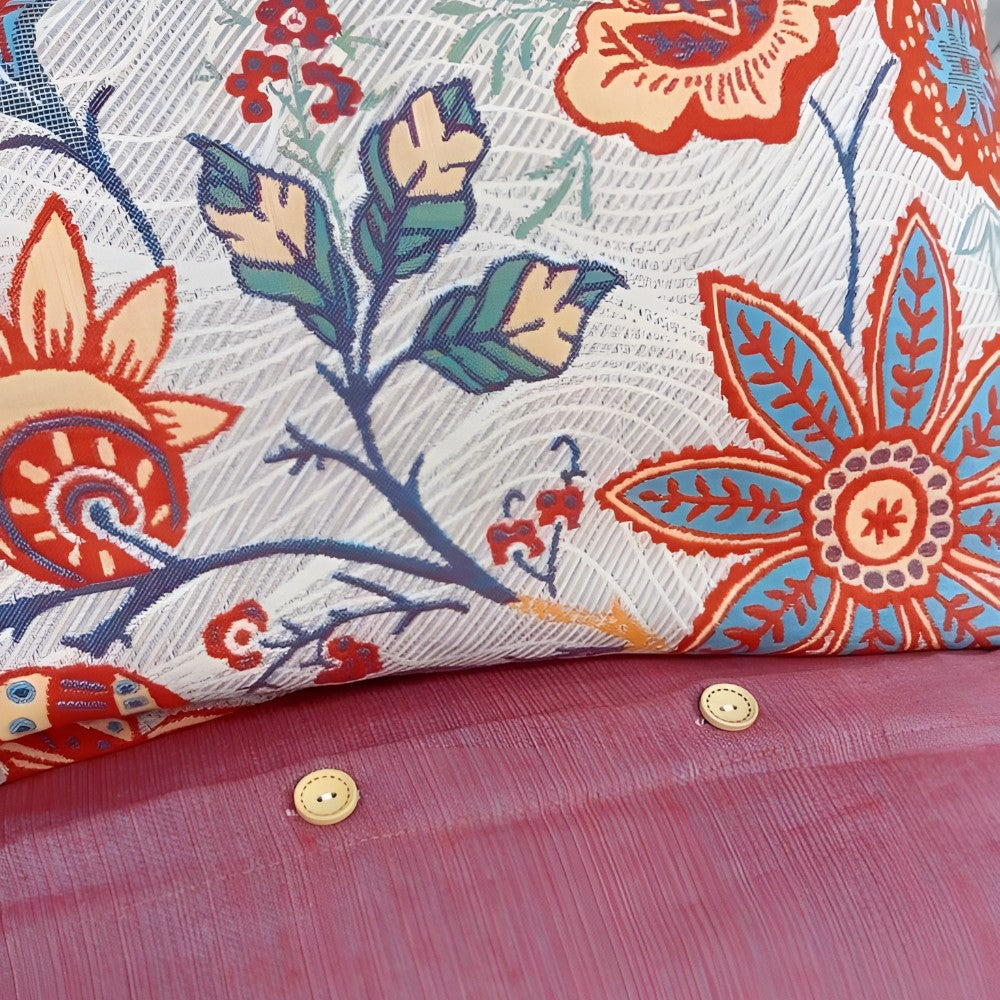 Federa Copricuscino Floreale Jacquard Double Face | Florenza