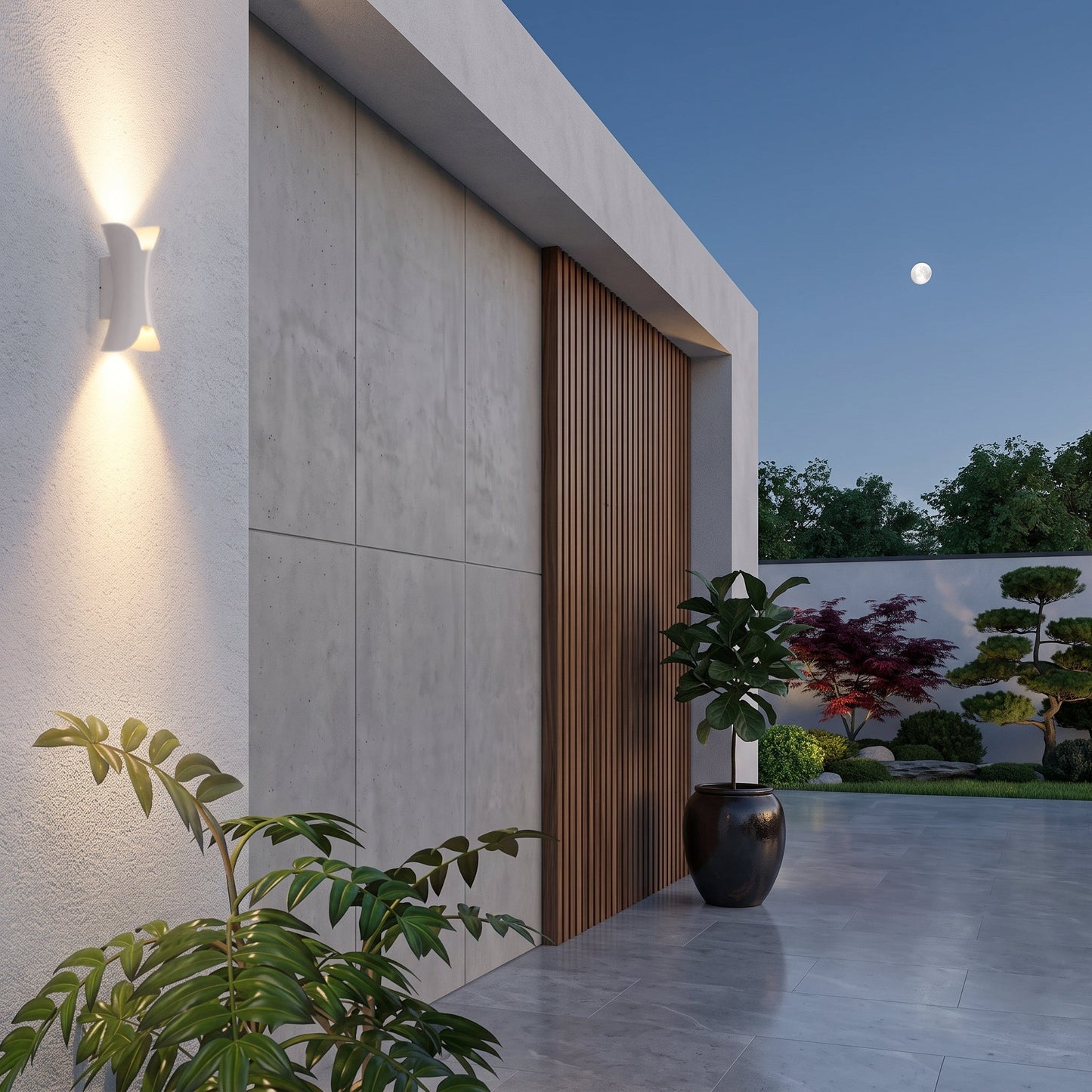 Lampada da Parete Curva LED per Esterni dal Design Moderno | Zorvetha