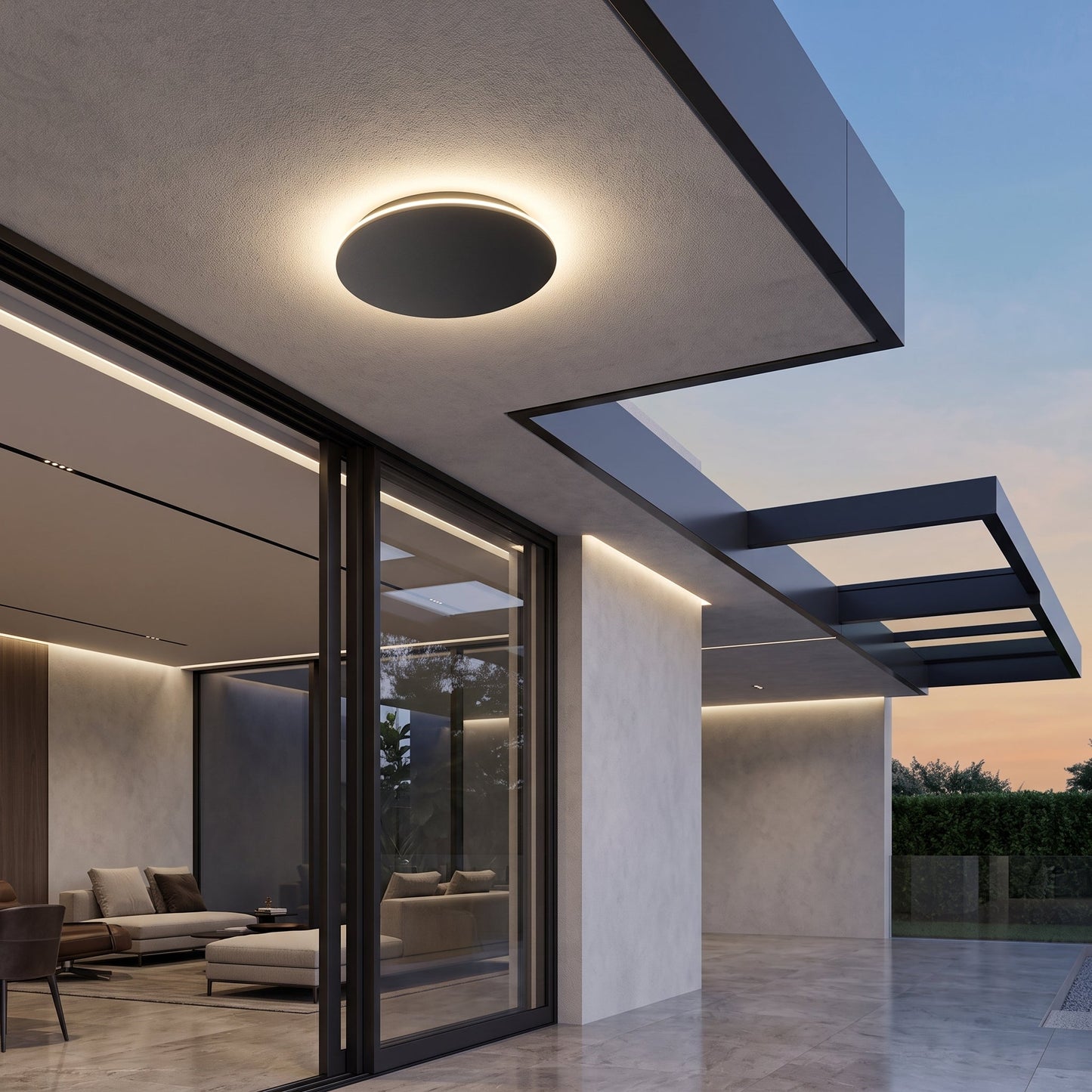 Lampada da Parete LED Moderna Rotonda e Quadrata per Esterni | Tervalix
