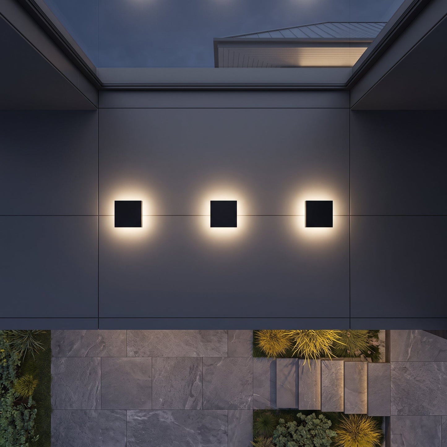 Lampada da Parete LED Moderna Rotonda e Quadrata per Esterni | Tervalix