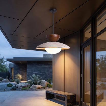 Lampada a Sospensione Moderna in Travertino per Interni Eleganti | Virestoq