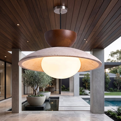 Lampada a Sospensione Moderna in Travertino per Interni Eleganti | Virestoq