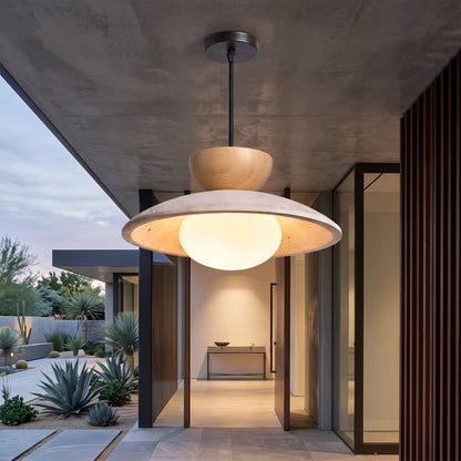 Lampada a Sospensione Moderna in Travertino per Interni Eleganti | Virestoq