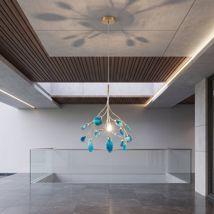 Lampadario Moderno Firefly con Rami in Agata | Bellaluce