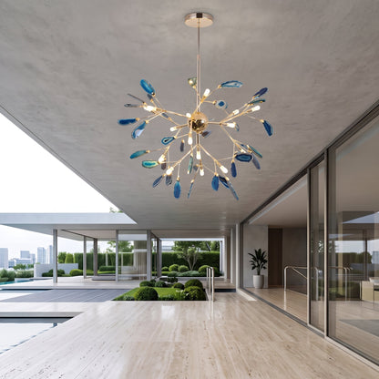 Lampadario Moderno Firefly con Rami in Agata | Bellaluce