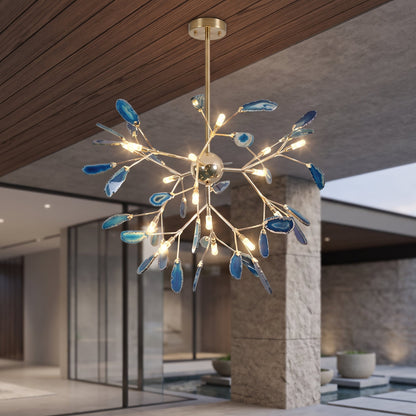 Lampadario Moderno Firefly con Rami in Agata | Bellaluce