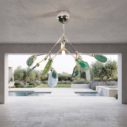 Lampadario Moderno Firefly con Rami in Agata | Bellaluce