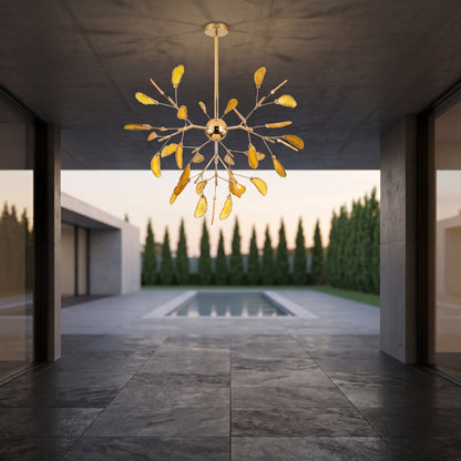 Lampadario Moderno Firefly con Rami in Agata | Bellaluce