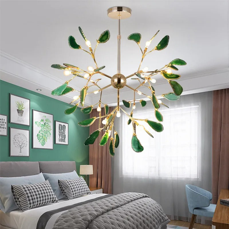 Lampadario Moderno Firefly con Rami in Agata | Bellaluce