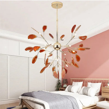 Lampadario Moderno Firefly con Rami in Agata | Bellaluce