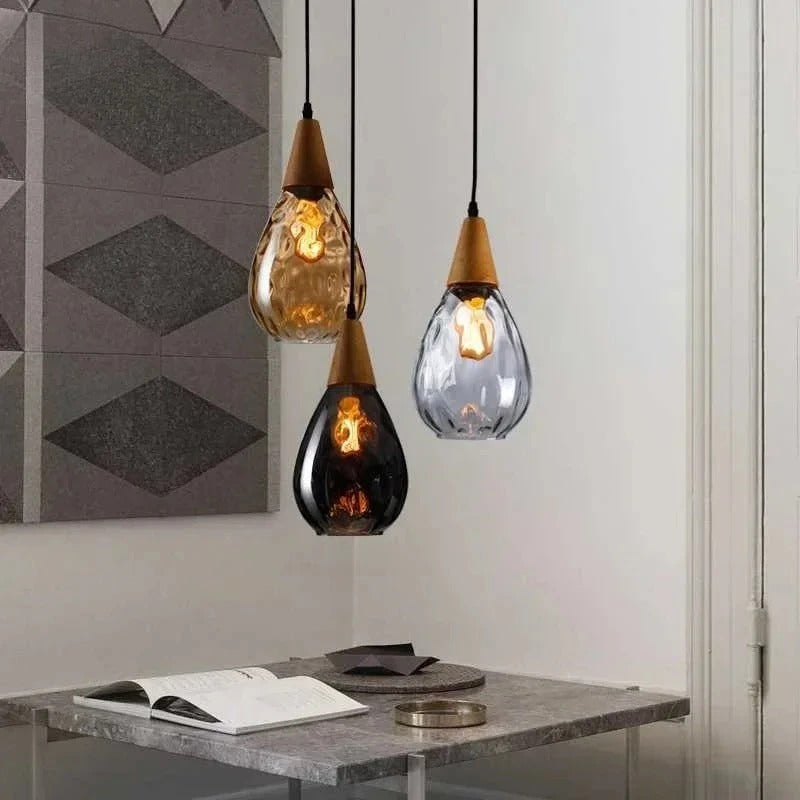 Lampada a Sospensione in Vetro Effetto Onde | Riviera