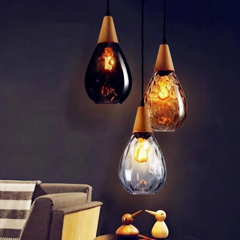 Lampada a Sospensione in Vetro Effetto Onde | Riviera