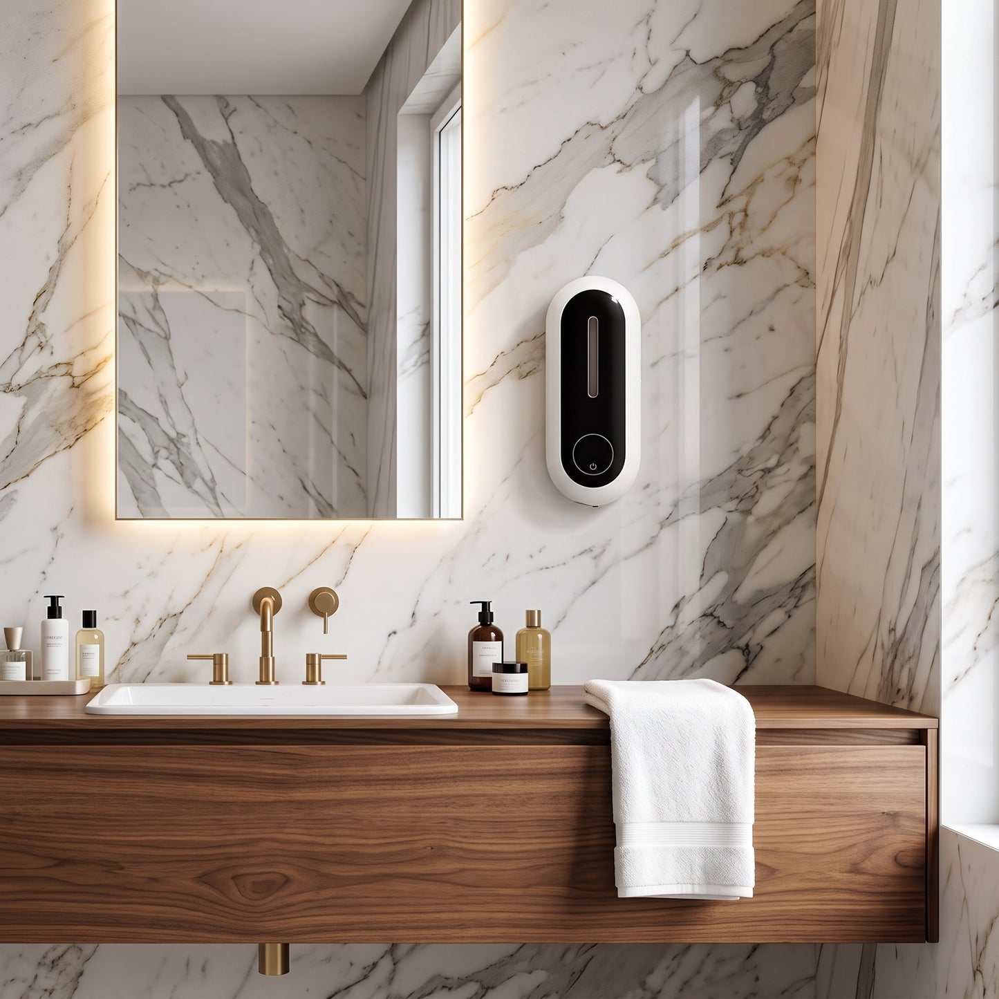 Dispenser Automatico di Sapone Schiuma da Parete Senza Contatto 450 ml | Igienova