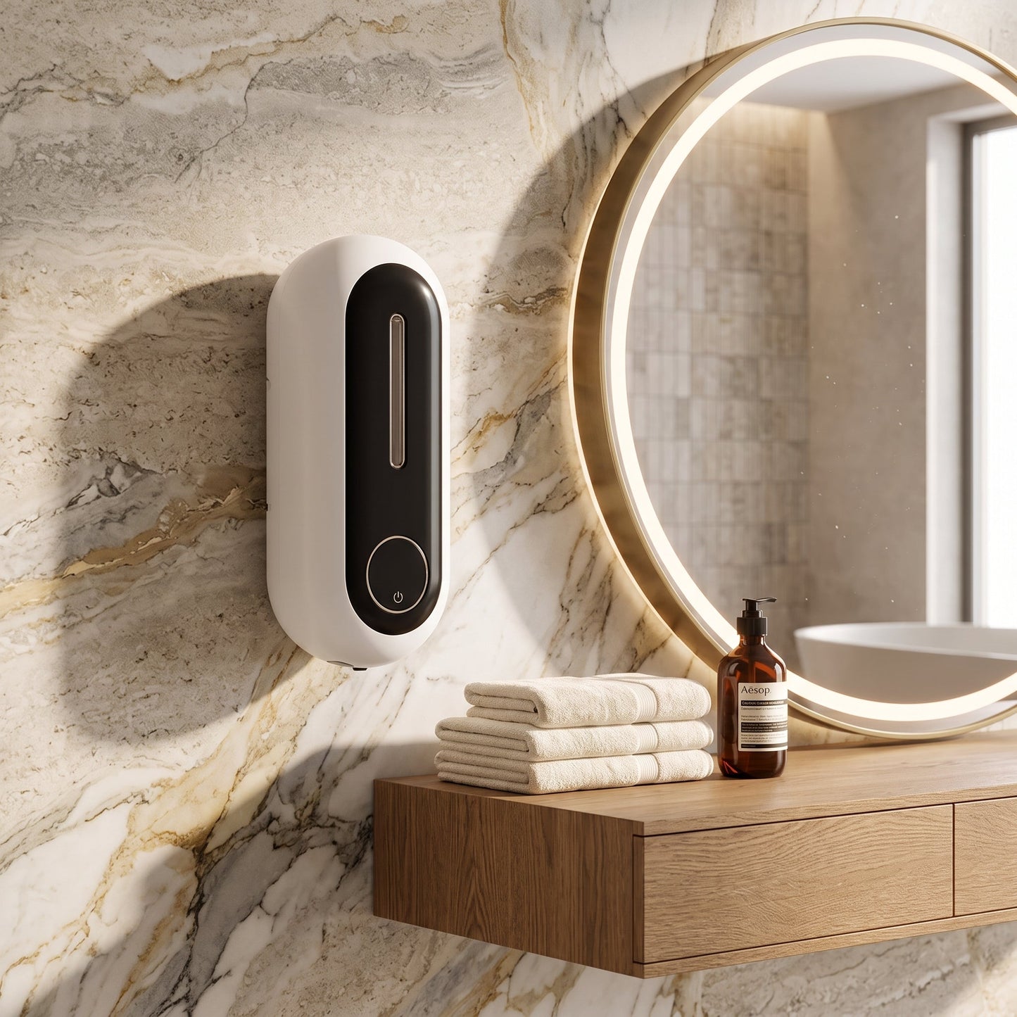 Dispenser Automatico di Sapone Schiuma da Parete Senza Contatto 450 ml | Igienova