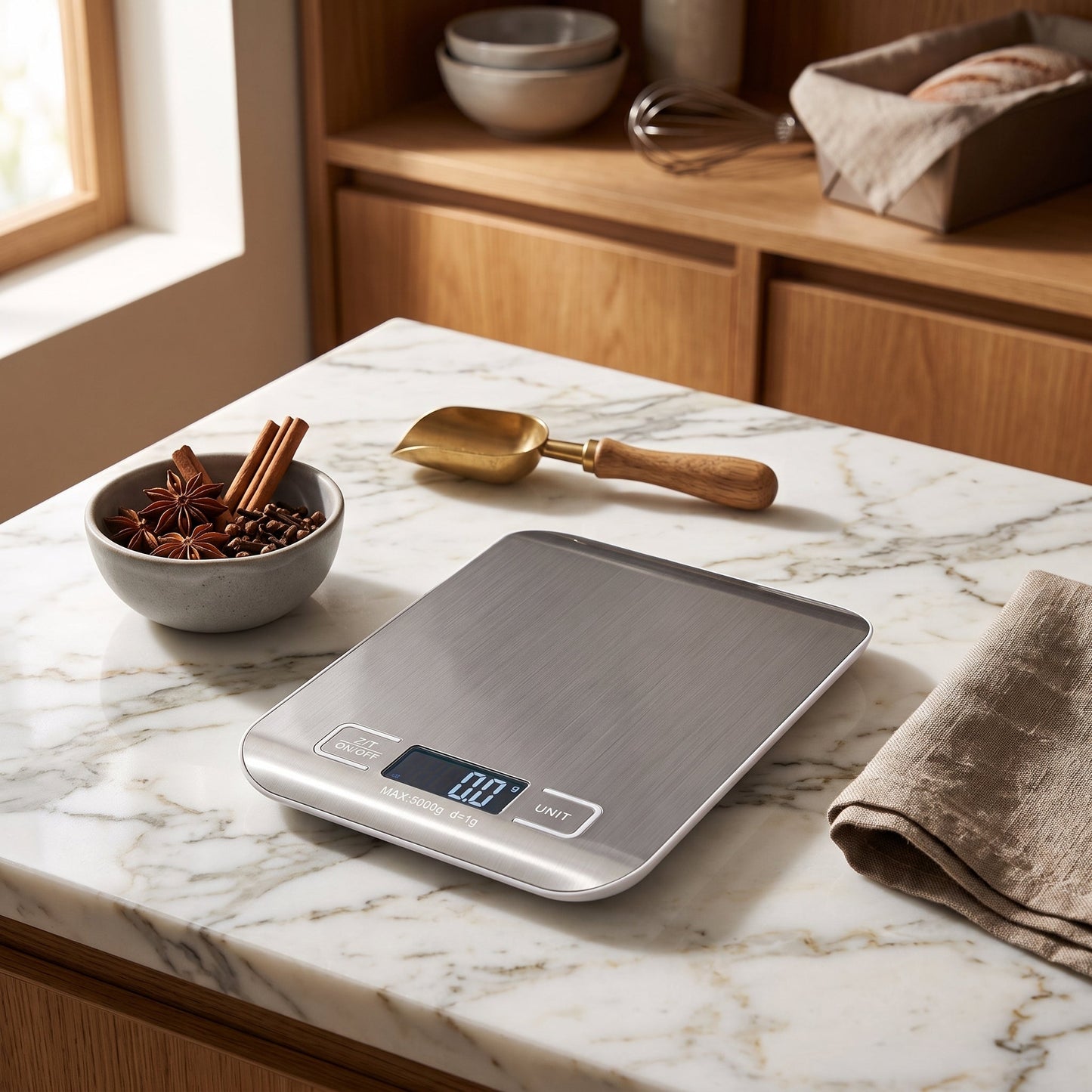 Bilancia Digitale da Cucina LCD con Ricarica USB ad Alta Precisione | Pesatura