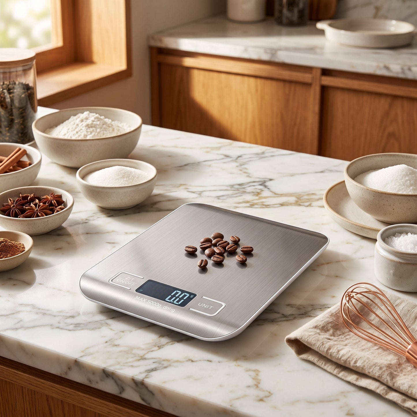 Bilancia Digitale da Cucina LCD con Ricarica USB ad Alta Precisione | Pesatura
