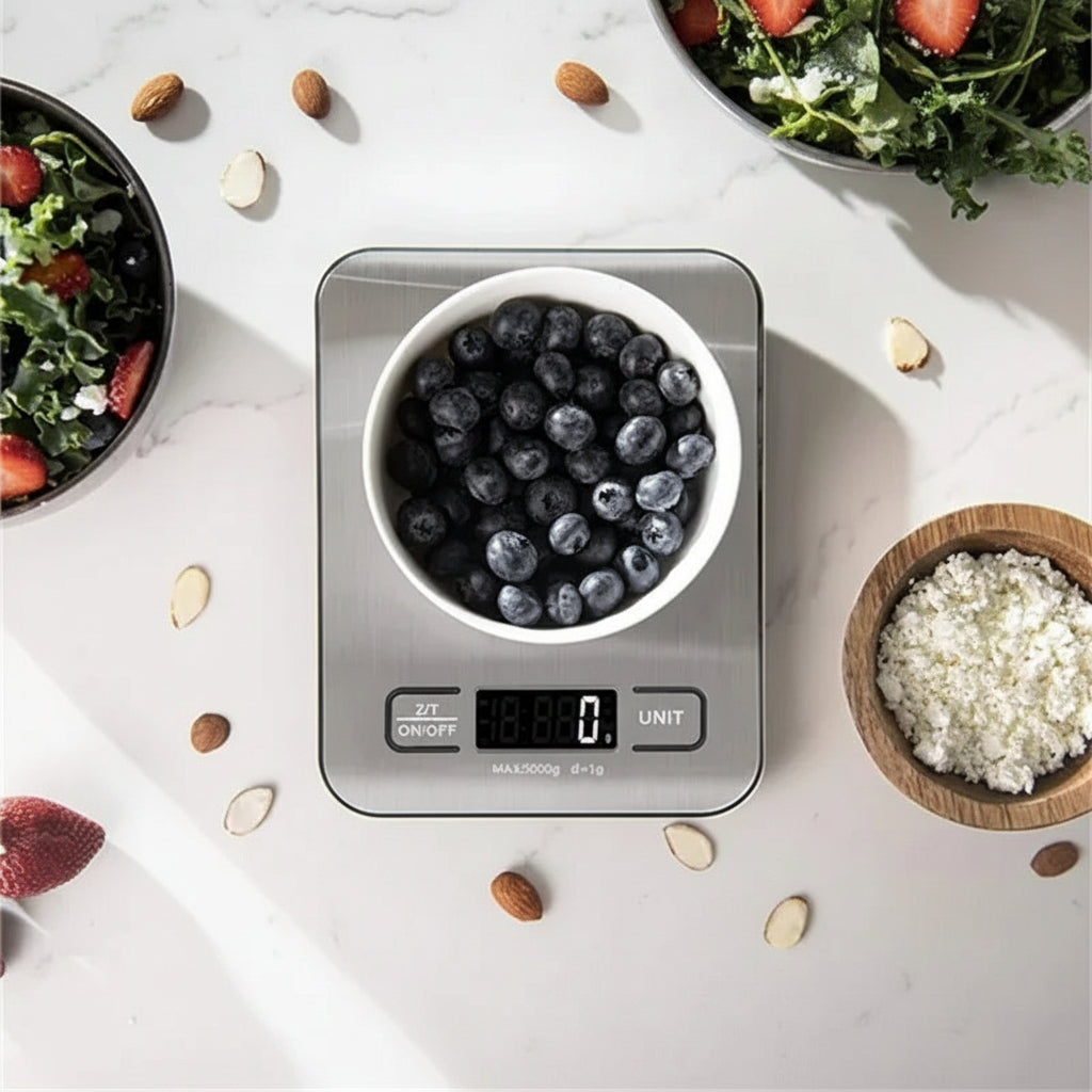 Bilancia Digitale da Cucina LCD con Ricarica USB ad Alta Precisione | Pesatura