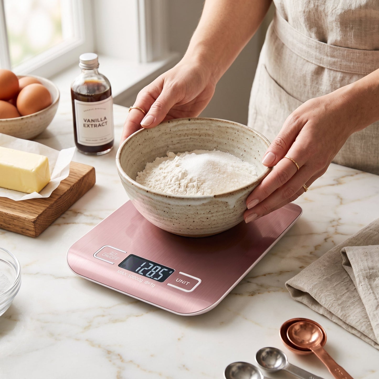 Bilancia Digitale da Cucina LCD con Ricarica USB ad Alta Precisione | Pesatura