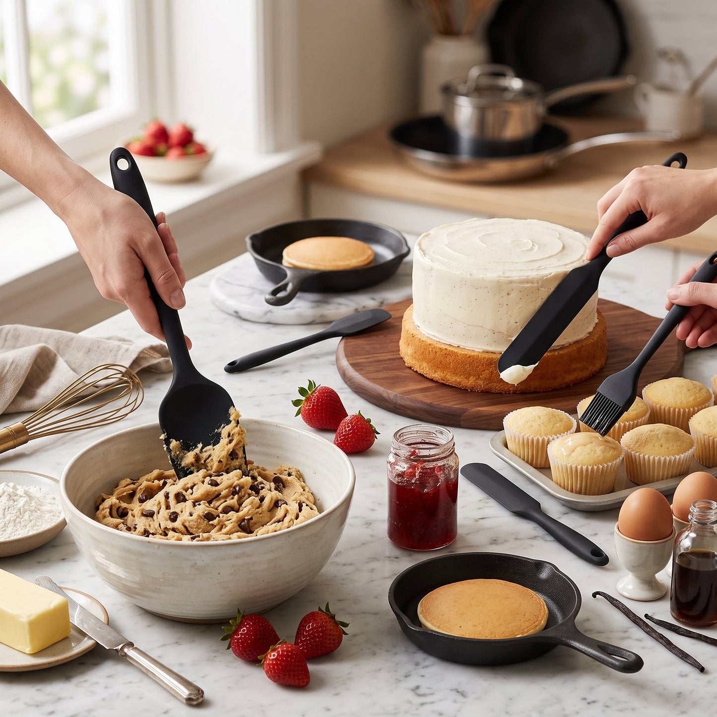 Set di Spatole in Silicone per Cucina e Pasticceria Multifunzione | Cucinella
