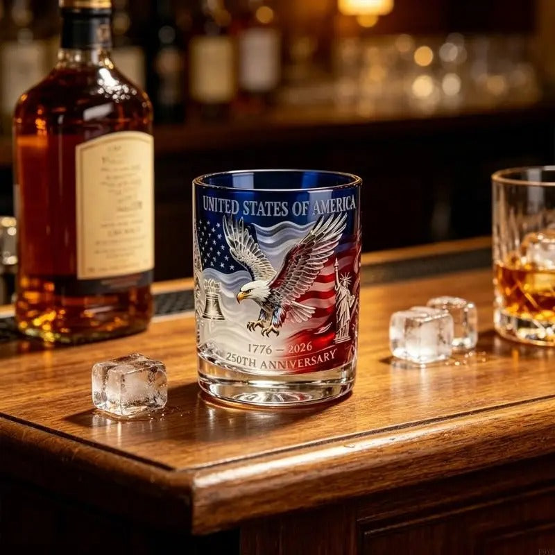 Bicchiere da Whisky con Aquila Decorativa | Aquavetro
