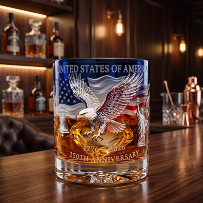 Bicchiere da Whisky con Aquila Decorativa | Aquavetro